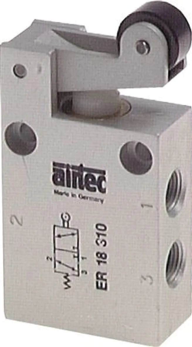 3/2-Wege (NC) Endschalter mit Rolle, G 1/8"