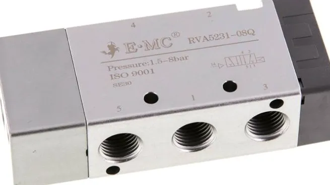 5/2-Wege Pneumatikventil, Federrückstellung, G 1/4" (Pilot G 1/8")