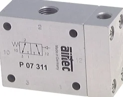 3/2-Wege Pneumatikventil mit Feder, G 1/8", -0,95 bis 10 bar