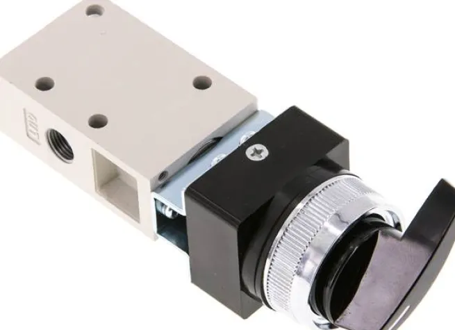 3/2-Wege Ventil G 1/8", Drehschalter schwarz