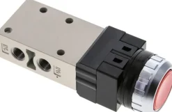3/2-Wege Ventil G 1/8", Drucktaster rot