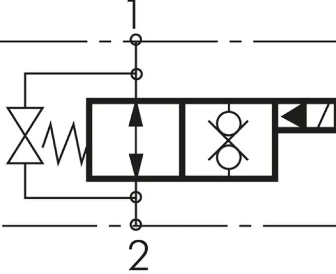 2/2-Wege Ventil, stromlos geöffnet (NO), beidseitig 24V=, 3/4", bis 250 bar (Aluminium)