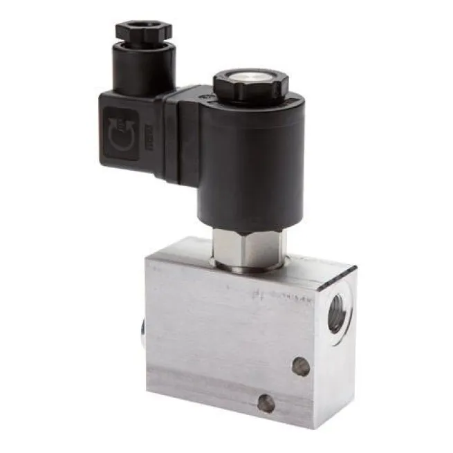 2/2-Wege Ventil, stromlos geöffnet (NO), beidseitig 24V=, 3/4", bis 250 bar (Aluminium)