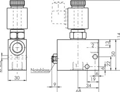 2/2-Wege Ventil, stromlos geschlossen (NC), beidseitig 230V, 3/8", bis 350 bar (Stahl verzinkt)