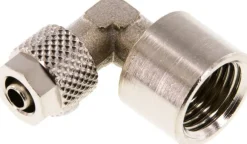 Winkel-Aufschraubverschraubung G 1/4"-6x4mm, Messing vernickelt