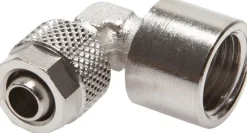 Winkel-Aufschraubverschraubung G 1/8"-6x4mm, Messing vernickelt