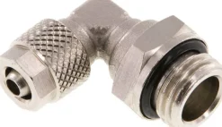 Winkel-Drehverschraubung G 1/4"-6x4mm, Messing vernickelt