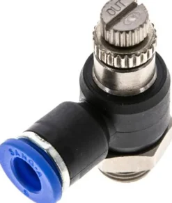 Winkel-Drosselrückschlagventil G 1/8"-6mm,abluftregelnd (Standard)