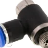 Winkel-Drosselrückschlagventil G 1/8"-6mm,abluftregelnd (Standard), gesichert verstellbar