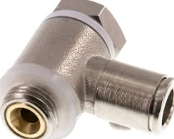Winkel-Drosselrückschlagventil G 1/4"-8mm,zuluftregelnd, Messing, Eco