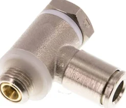 Winkel-Drosselrückschlagventil G 1/8"-6mm,abluftregelnd (Standard), Messing, Eco