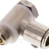 Winkel-Drosselrückschlagventil G 1/8"-8mm,abluftregelnd (Standard), Messing, Eco