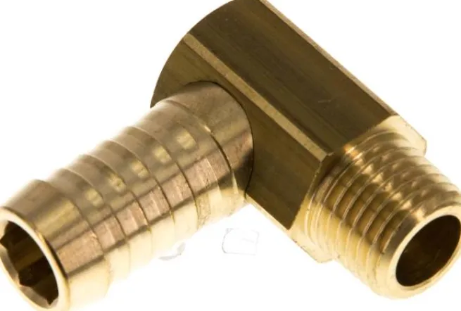 Winkel-Gewindetülle M 14x1,5 (konisch)-13 (1/2")mm, Messing