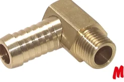 Winkel-Gewindetülle M 10x1 (konisch)-9 (3/8")mm, Messing