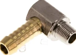 Winkel-Gewindetülle R 1/8"-9 (3/8")mm, Messing