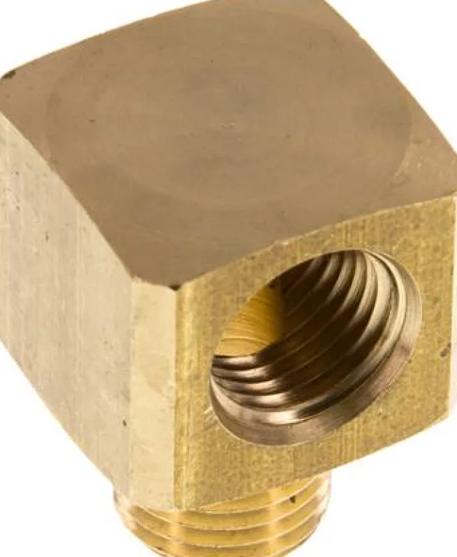 90°-Winkel G 1/4"(IG)-G 1/4"(AG), Messing