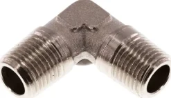 90°-Winkel R 1/8" (AG), Messing vernickelt