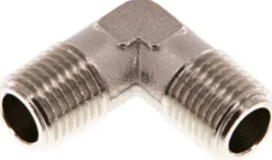 90°-Winkel R 1/4" (AG), Messing vernickelt