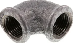 90°-Winkel Rp 1/2"-Rp 1/2", Temperguss verzinkt