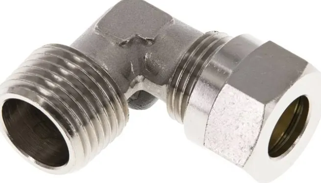 Winkel-Schneidringverschraub. R 1/2"-12 L (M18x1,5), Messing vernickelt