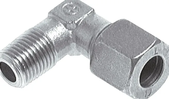 Winkel-Schneidringverschraub. R 1/8"-6 LL (M10x1), Stahl verzinkt