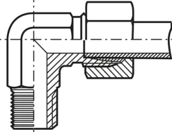 Winkel-Schneidringverschraub. R 1/8"-6 LL (M10x1), Stahl verzinkt