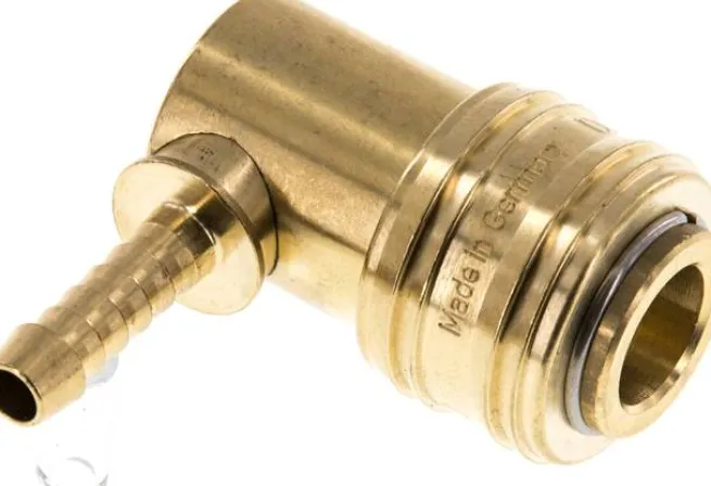 Winkel-Schnellkupplung (NW7,2) 6 (1/4") mm Schlauch, Messing