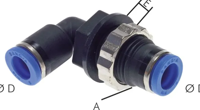 Winkel-Schott-Steckanschluss 6mm, IQS-Standard