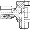 Winkel-Schwenkverschraubung G 1/8"-8 LL (M12x1), Stahl verzinkt