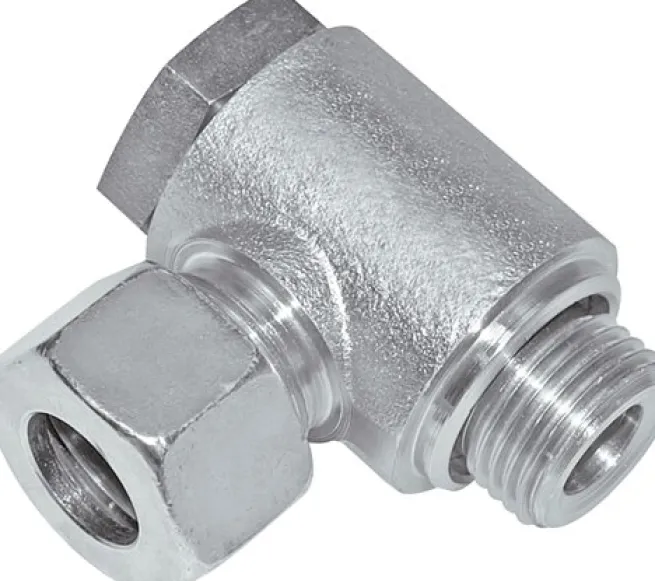 Winkel-Schwenkverschraubung G 1/8"-8 LL (M12x1), Stahl verzinkt