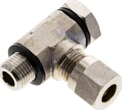 Winkel-Schwenkverschraubung G 1/8"-6 LL (M10x1), Messing vernickelt