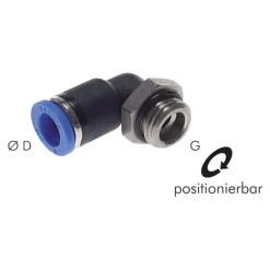Winkel-Steckanschluss G 1/4"-8mm, IQS-Standard