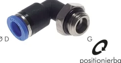 Winkel-Steckanschluss G 1/4"-8mm, IQS-Standard, GL