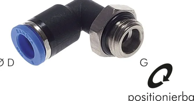 Winkel-Steckanschluss G 1/4"-8mm, IQS-Standard, GL