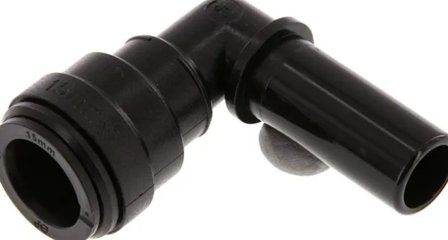Winkel-Steckanschluss mit 15mm Stecknippel, IQS-Big