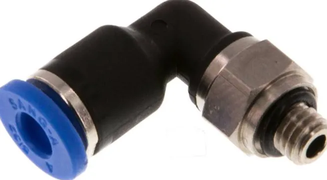 Winkel-Steckanschluss M 5-4mm, IQS-Standard, lang