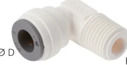 Winkel-Steckanschluss NPT 3/8"-3/8" (9,52 mm), IQS-LE (EPDM-Dichtung)
