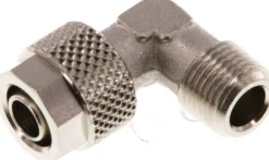 Winkel-Verschraubung R 1/8"-8x6mm, Messing vernickelt