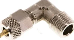 Winkel-Verschraubung R 1/8"-4x2mm, Messing vernickelt