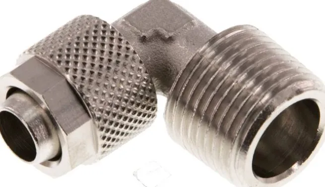 Winkel-Verschraubung R 3/8"-10x8mm, Messing vernickelt