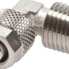 Winkel-Verschraubung R 1/4"-6x4mm, Messing vernickelt