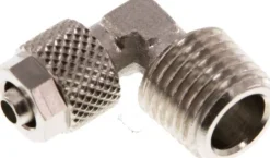 Winkel-Verschraubung R 1/4"-6x4mm, Messing vernickelt