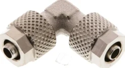 Winkel-Verschraubung 6x4mm, Messing vernickelt