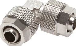 Winkel-Verschraubung 6x4mm, Messing vernickelt