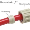 Winkel-Verschraubung 8x6mm, Polypropylen
