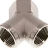 Y-Stück G 3/8" (IG), Messing vernickelt