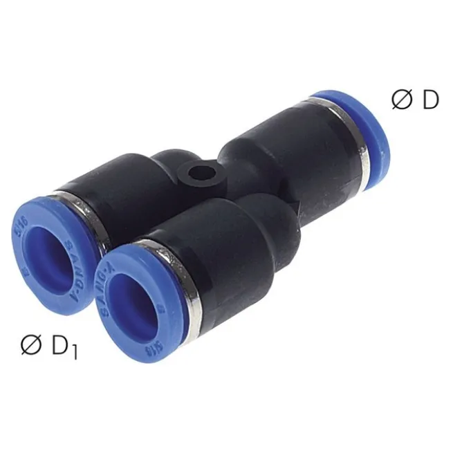 Y-Steckanschluss 8mm-8mm, IQS-Standard