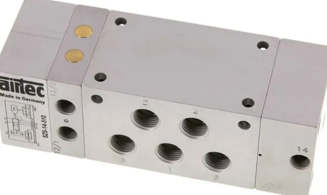Zweihand-Sicherheitsblock G 1/4", 5/2-Wege (Selbsthalte-Anschluss (Y))